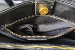 Bolso YSL gamuza negra con factura y funda