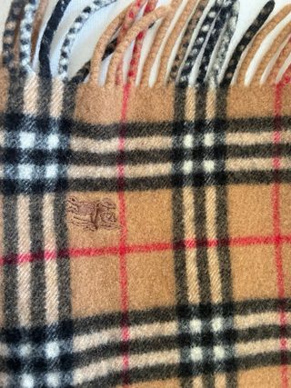 Bufanda Burberrys Original Beige y Rojo