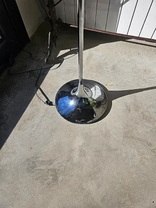 Lampada da terra vintage argentata