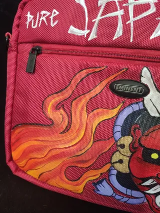 Bolso tablet laptop pintado a mano Japanese Style