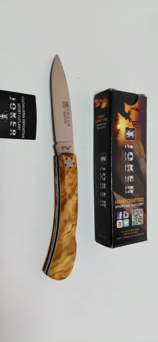 Navaja Joker Breton madera olivo