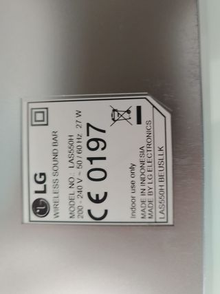 Barra de Sonido LG Gris . Cuidada. En uso.