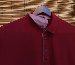 Polo Burdeos Hugo Boss Talla M Manga Corta