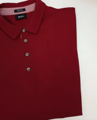 Polo Burdeos Hugo Boss Talla M Manga Corta