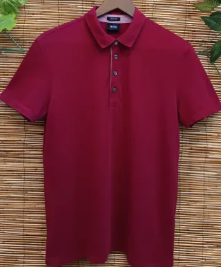 Polo Burdeos Hugo Boss Talla M Manga Corta