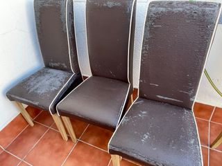 Juego 6 Sillas Comedor Piel Sintética para tapizar
