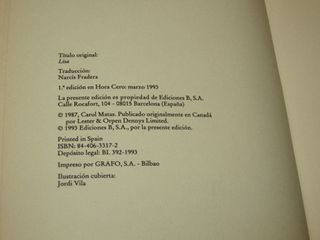 Lisa Carol Matas Ediciones B 1993