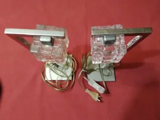 Lámparas de mesa cristal y metal