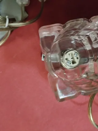 Lámparas de mesa cristal y metal