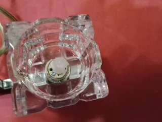 Lámparas de mesa cristal y metal