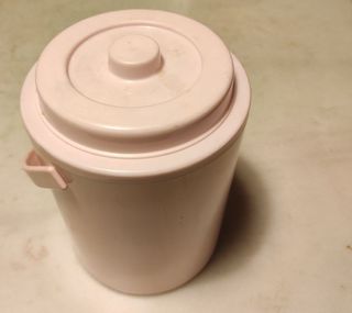 Secchiello per ghiaccio rosa con pinze