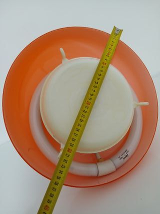 Lampadario Vintage Space Age Anni 70 Vetro Arancio