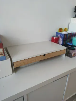 Soporte monitor Elloven Ikea metal/bambú