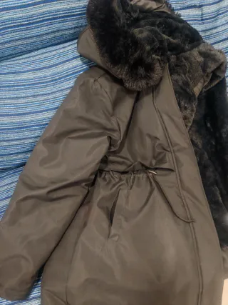 Abrigo cálido mujer negro