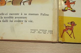 Les enfants de Bambi G. Lang 1955 Disney francés