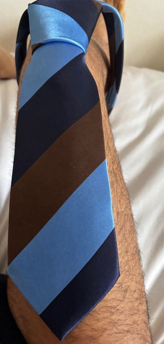 Cravatta Egon Furstenberg uomo blu marrone celeste