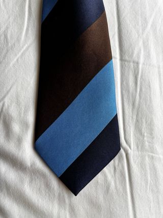 Cravatta Egon Furstenberg uomo blu marrone celeste