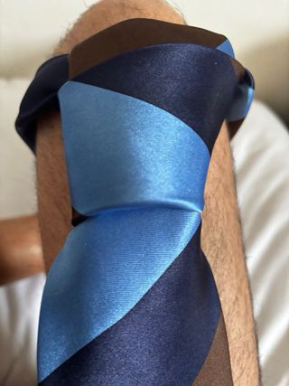 Cravatta Egon Furstenberg uomo blu marrone celeste