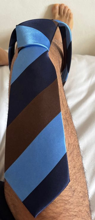 Cravatta Egon Furstenberg uomo blu marrone celeste