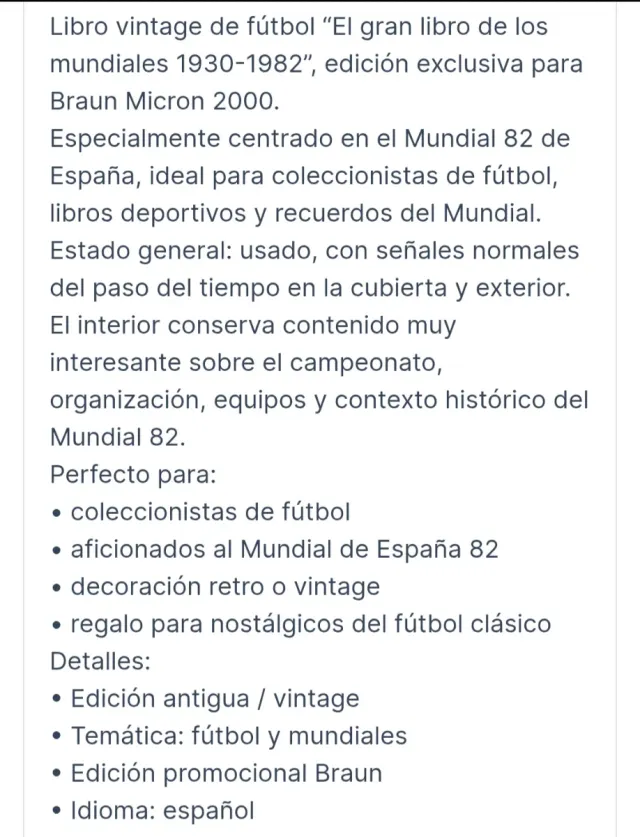 Dos libros conmemorativos del Mundial futbol 82
