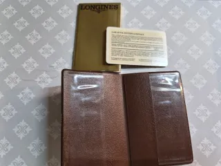 Portadocumenti Longines in pelle marrone