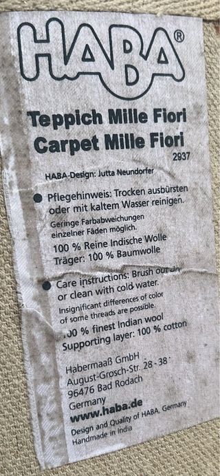 Alfombra infantil Haba lana multicolor