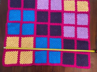 Coperta uncinetto granny square fatta a mano