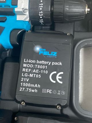 Taladro Inalámbrico con Batería y Cargador