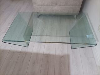 Mesa centro cristal 120x65x35 cm