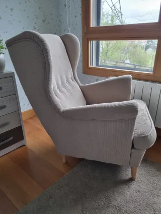 Sillón Orejero IKEA STRANDMON Beige