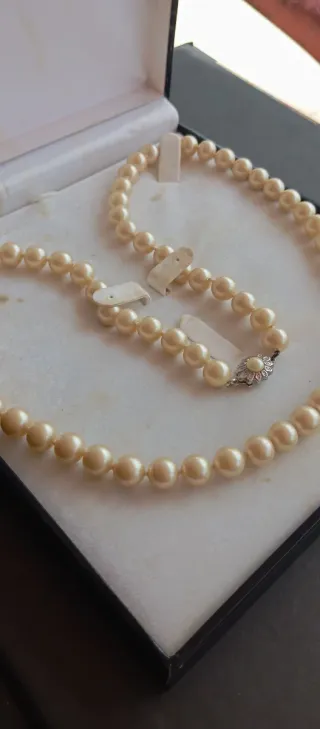 Antiguo y Precioso Collar de Perlas