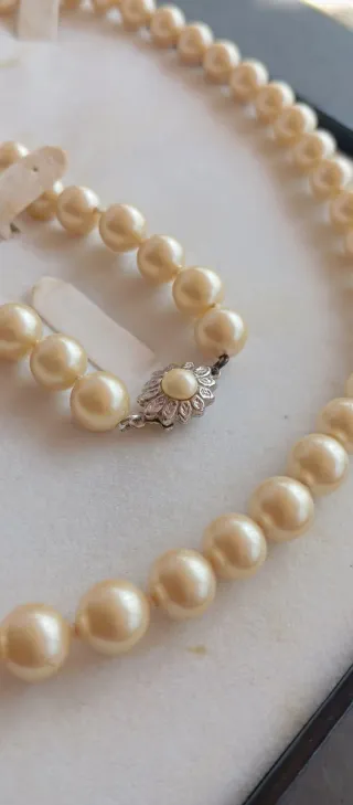 Antiguo y Precioso Collar de Perlas