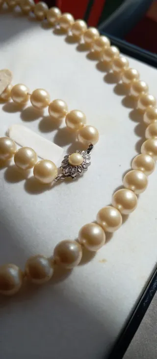 Antiguo y Precioso Collar de Perlas