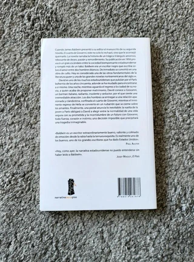 El cuarto de Giovanni, de James Baldwin