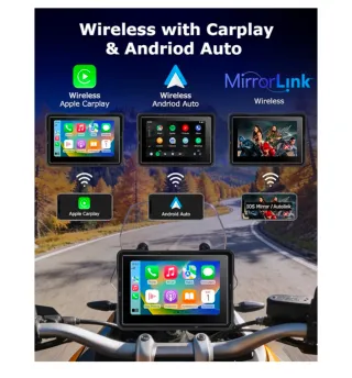 Radio para moto con Carplay y Android Auto