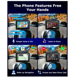 Radio para moto con Carplay y Android Auto