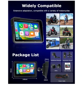 Radio para moto con Carplay y Android Auto