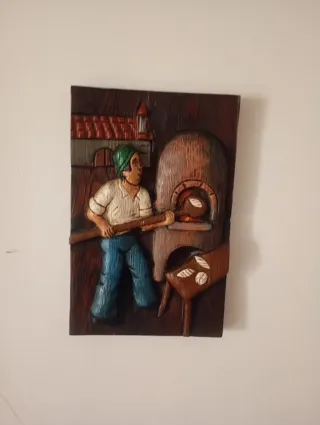 Aparador antiguo madera tallada