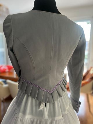 Corpiño fallera gris