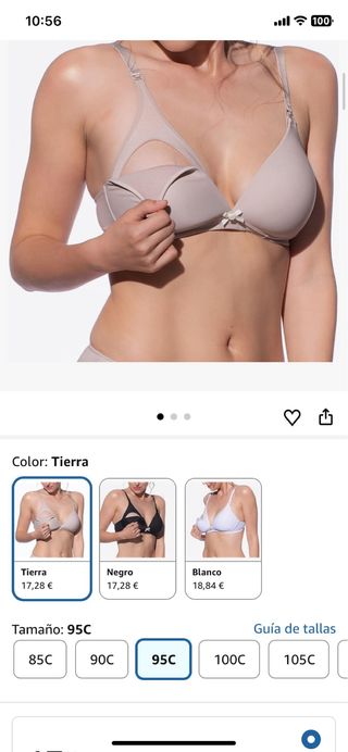Sujetador de lactancia 95C beige