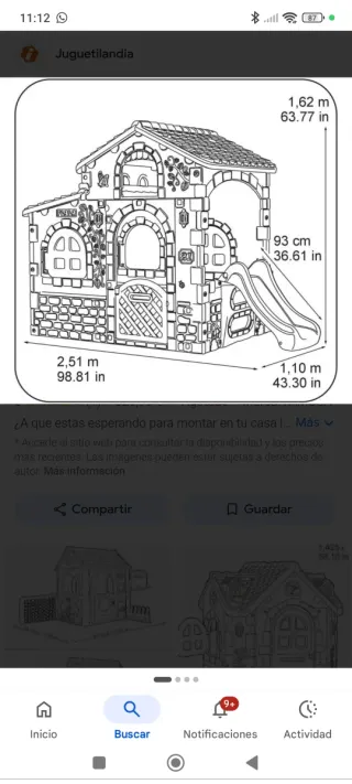 Casita infantil Feber con tobogán
