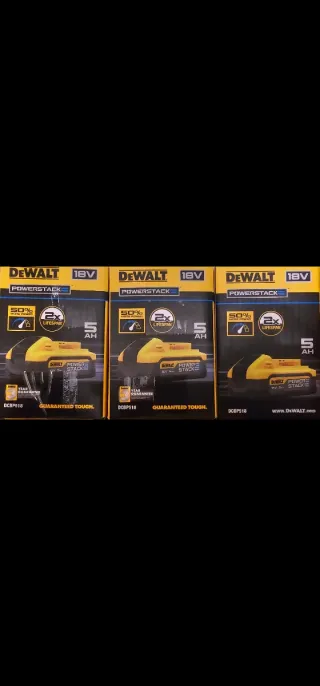 3x Batterie DeWalt Powerstack 18V 5Ah