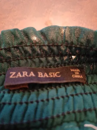 Falda verde de crespón talla única