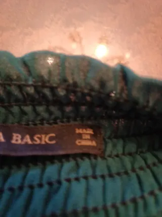 Falda verde de crespón talla única