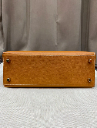 Hermès Kelly 25 Borsa Pelle Marrone Oro