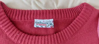 Jersey Navidad Reno Copos Nieve Rojo