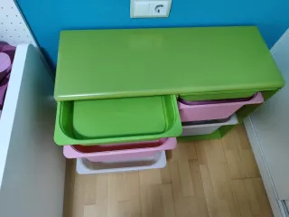 Mueble Organizador Juguetes Madera Lacada