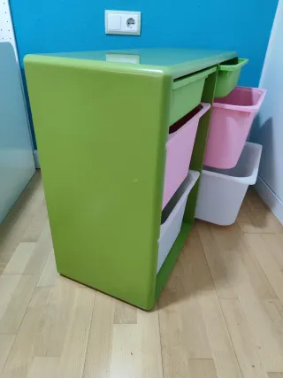 Mueble Organizador Juguetes Madera Lacada