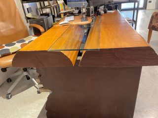 Scrivania artigianale tiglio e corten