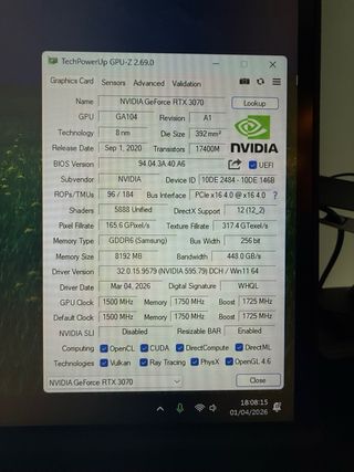 Nvidia GeForce RTX 3070 Founders Edition